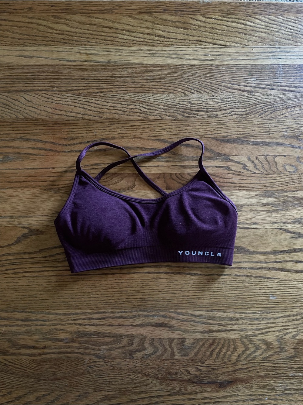 YoungLA Women's Seamless Strappy Sports Bra - Plum